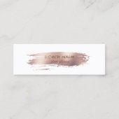 Moderne goudpenseel Roos, wit Mini Visitekaartje (Voorkant)