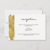 Moderne goudpenseelbruiloft-Kaart Kaart (Voorkant)
