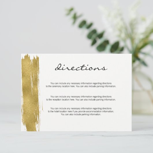 Moderne goudpenseelrichting Kaart behuizing (Staand voorkant)