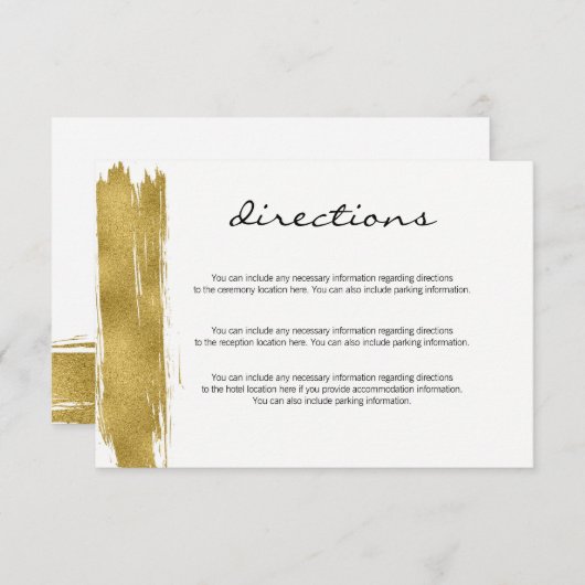 Moderne goudpenseelrichting Kaart behuizing (Voorkant / Achterkant)