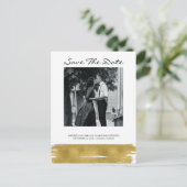 Moderne goudpenseelstreek bespaart het Briefkaart (Staand voorkant)