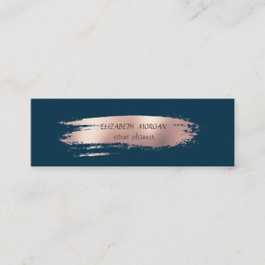 Moderne goudpenseelstreek, eenvoudig Roos Mini Visitekaartje (Voorkant)