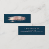 Moderne goudpenseelstreek, eenvoudig Roos Mini Visitekaartje (Voorkant / Achterkant)