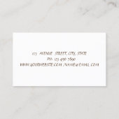 Moderne goudpenseelstreek, lipstick, make-up visitekaartje (Achterkant)