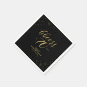 Moderne goudpeuk & Cheers 70e verjaardag Servet (Hoek)