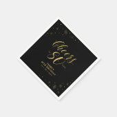 Moderne goudpeuk en kaas 80e verjaardag servet (Hoek)