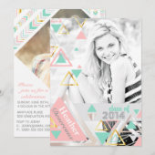 Moderne goudpiramides Hogere Foto Afstuderen Kaart (Voorkant / Achterkant)