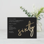 Moderne goudprijs Type 60e verjaardag Kaart (Staand voorkant)