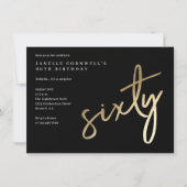 Moderne goudprijs Type 60e verjaardag Kaart (Voorkant)