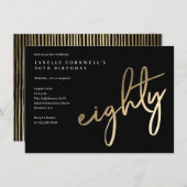 Moderne goudprijs Type 80e verjaardag Kaart (Voorkant / Achterkant)