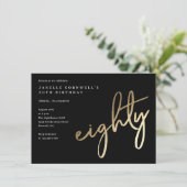 Moderne goudprijs Type 80e verjaardag Kaart (Staand voorkant)