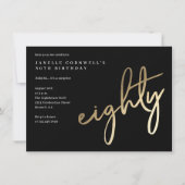 Moderne goudprijs Type 80e verjaardag Kaart (Voorkant)