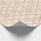 Moderne goudroze geometrische feestdag - cadeau cadeaupapier (Hoek)