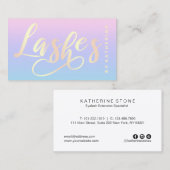 Moderne goudroze paarse blauwe zweetverlenging visitekaartje (Voorkant / Achterkant)