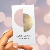 Moderne goudroze roze ronddraaiende kunstenaar & h visitekaartje