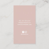 Moderne goudroze roze ronddraaiende kunstenaar & h visitekaartje (Achterkant)