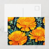 Moderne goudsbloem Waterverf Briefkaart (Voorkant / Achterkant)