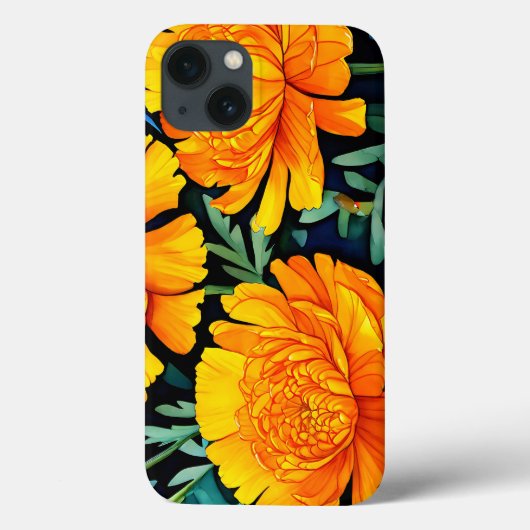 Moderne goudsbloem Waterverf Case-Mate iPhone Case (Achterkant)