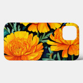 Moderne goudsbloem Waterverf Case-Mate iPhone Case (Achterkant (horizontaal))