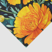 Moderne goudsbloem Waterverf Tissuepapier (Detail)