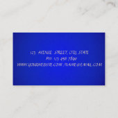 Moderne goudschaar Gold Glitter Drift Royal Blue Visitekaartje (Achterkant)