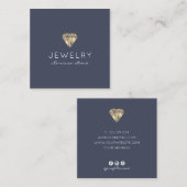 Moderne goudsieraden vierkante visitekaartje (Voorkant / Achterkant)