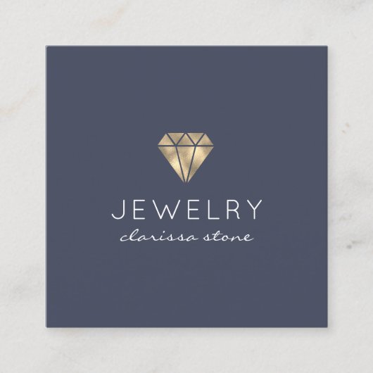 Moderne goudsieraden vierkante visitekaartje (Voorkant)
