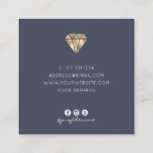 Moderne goudsieraden vierkante visitekaartje (Achterkant)