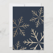 Moderne goudsnowflakes business feestdagenkaart (Achterkant)