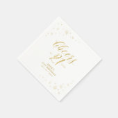 Moderne goudsparkle 21ste verjaardag servet (Hoek)