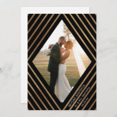 Moderne goudstapes Diamond Lijst Foto bruiloft Bedankkaart (Voorkant / Achterkant)