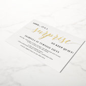 Moderne goudstijl script verrassende feestdag folie uitnodiging (Gedraaid)