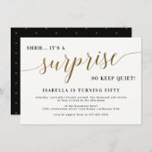 Moderne goudstijl script verrassende feestdag kaart (Voorkant / Achterkant)