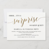 Moderne goudstijl script verrassende feestdag kaart (Voorkant)