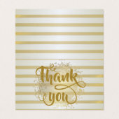 Moderne goudstrip - Hartelijk dank Visitekaartje (Buitenkant ongevouwen)