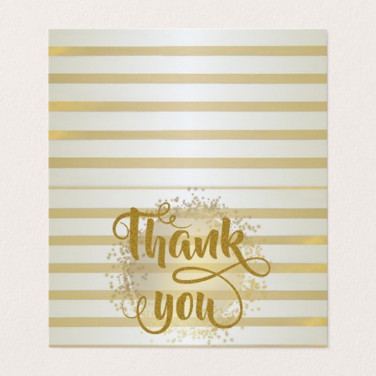 Moderne goudstrip - Hartelijk dank Visitekaartje (Buitenkant ongevouwen)