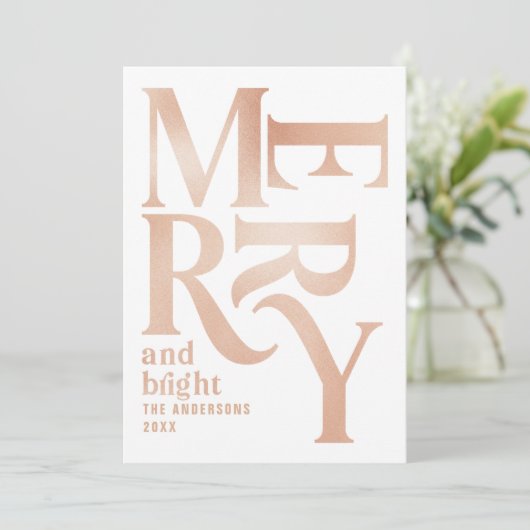 Moderne goudtypografie Chritsmas Aankondiging (Staand voorkant)