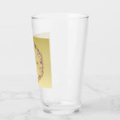 Moderne goudtypografie florale monogram naam glas (Links)