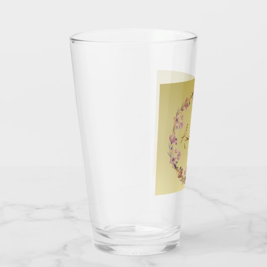 Moderne goudtypografie florale monogram naam glas (Rechts)