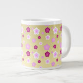 Moderne goudtypografie florale monogram naam grote koffiekop (Voorkant rechts)