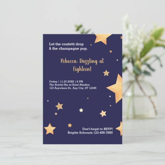 Moderne goudverjaardag (Staand voorkant)