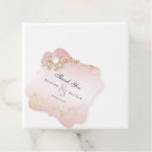 Moderne goudvlek Blush roze bruiloft Hartelijk dan Bedankjes Labels (In situ)
