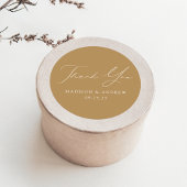 Moderne goudweddenschap bedankt ronde sticker