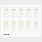 Moderne goudweddenschap met gouden Confetti Welkom Vierkante Sticker (Vel)