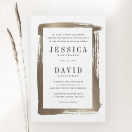 Moderne goudweddenschappen in de satijn kaart