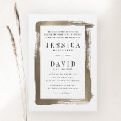 Moderne goudweddenschappen in de satijn kaart