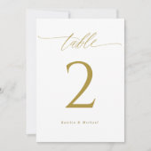 Moderne goudweddenschappen met dubbele tafel (Voorkant)