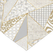 Moderne goudwitte driehoeken Geometrische patronen Korte Tafelloper (Hoek)