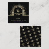 Moderne goudzwarte honing bijenhouders vierkante visitekaartje (Voorkant / Achterkant)