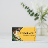 Moderne gourmet chef culinaire visitekaartje (Staand voorkant)